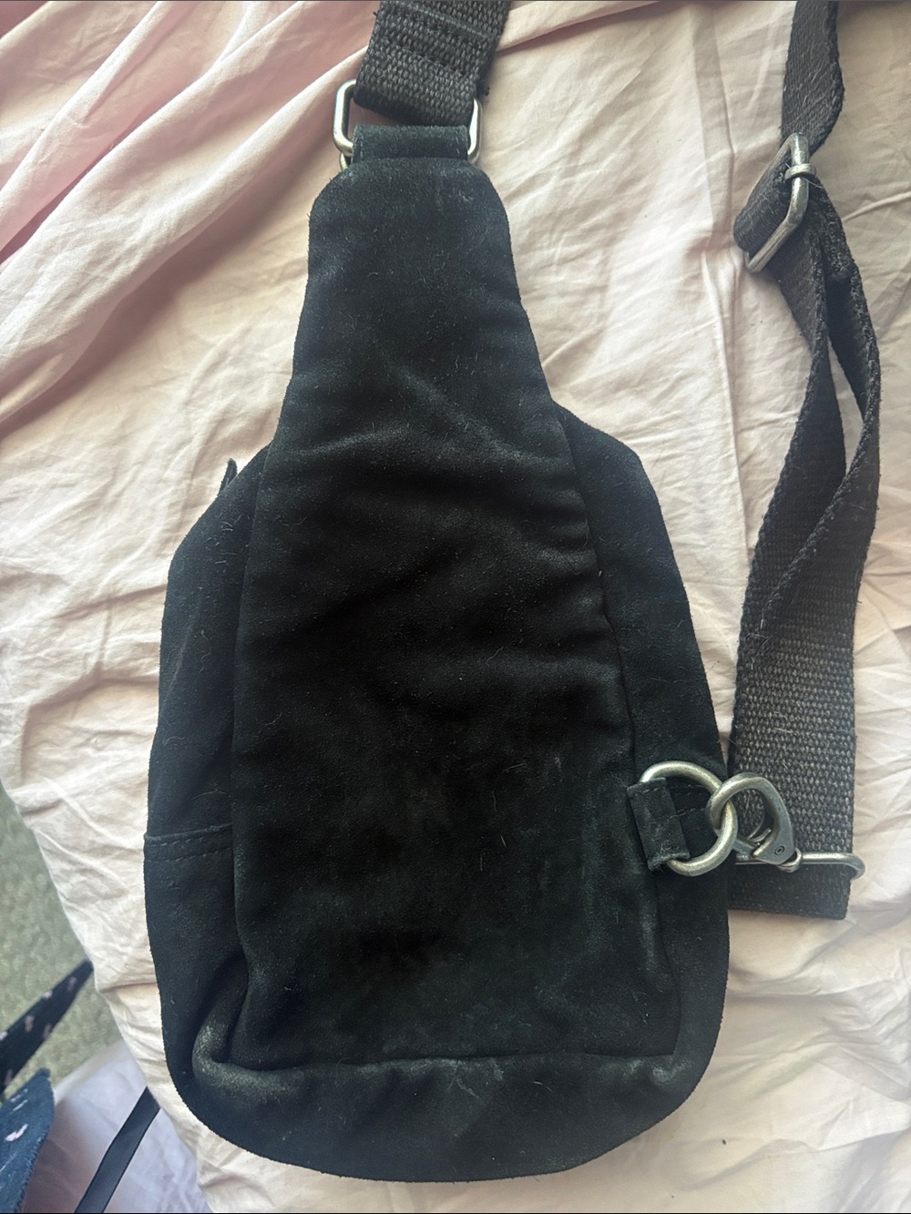Free People Hudson Suede Sling Bag in Black - Picture 7 of 11